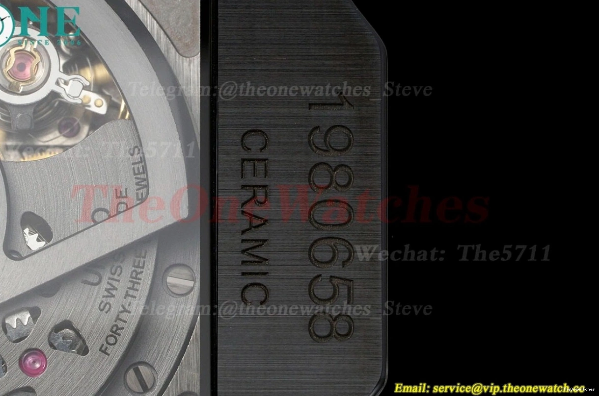 Square Cer Unico Bang RU Skeleton BBF 42mm Black HUB1280A Dial 0207